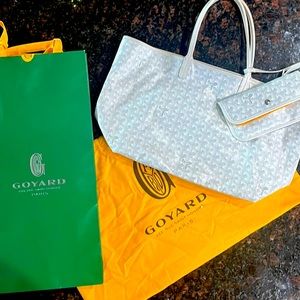 Goyard Saint Louis PM Bag White